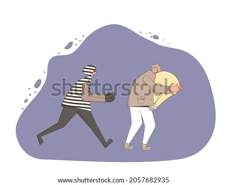 Steal digital content. Intellectual property rights. Plagiarism and infringement of copyright. Vector character with creative new idea symbol.