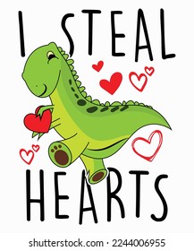 I steal hearts t shirt design and print template. High quality design and easy to editable.
