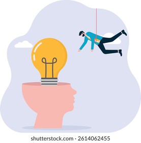 Steal light bulb idea from businessman head,

