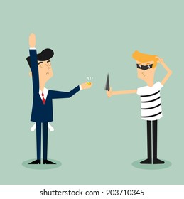 steal money from business man, eps10 vector format 