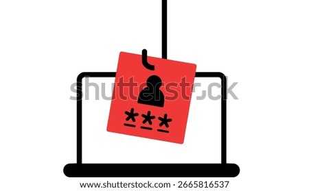 Steal password from computer illustration