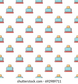 Steal toaster pattern in cartoon style. Seamless pattern vector illustration