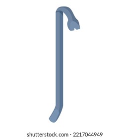 Stealing crowbar icon cartoon vector. Hand tool. Crime claw