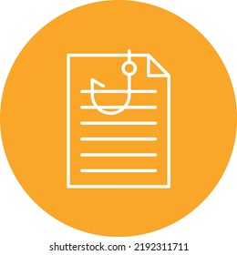 Stealing Documents line circle icon vector image. Can also be used for web apps, mobile apps and print media.