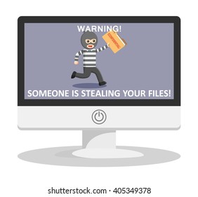 Stealing file illustration