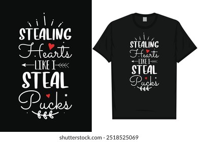 Stealing hearts happy valentines day 14th February loves day typography tshirt design