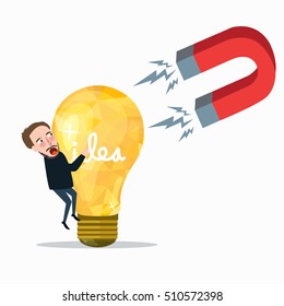 stealing idea protecting intellectual property concept bulb lamp