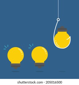 stealing idea,vector,illustration.