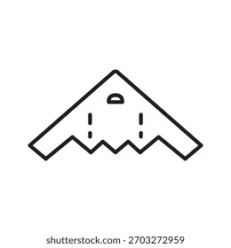 Icono de avión de bombardero sigiloso. Ilustración vectorial