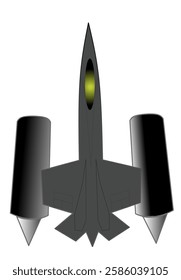 Stealth bomber aircraft vector illustration design, speed 20 mach.