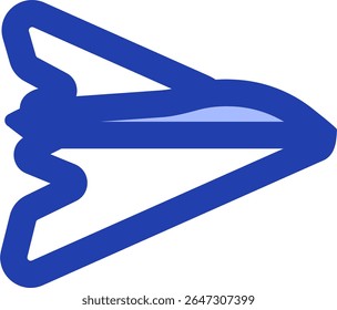 Diseño de estilo azul de icono de bombardero sigiloso