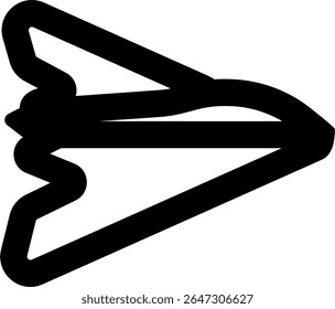 Icono de bombardero sigiloso delineado diseño de estilo