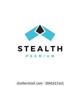 stealth bomber logo vector icon illustration