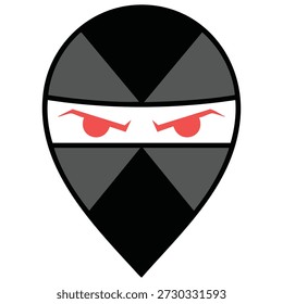 Stealth fighter character logo vector illustration