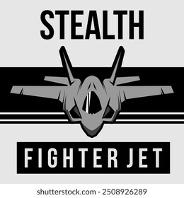 stealth fighter jet aircraft military poster vector illustration