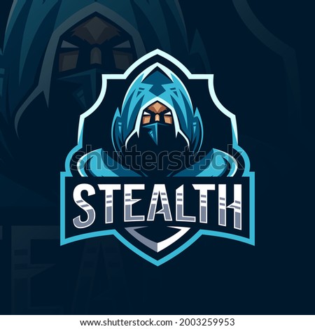 Stealth mascot logo template design