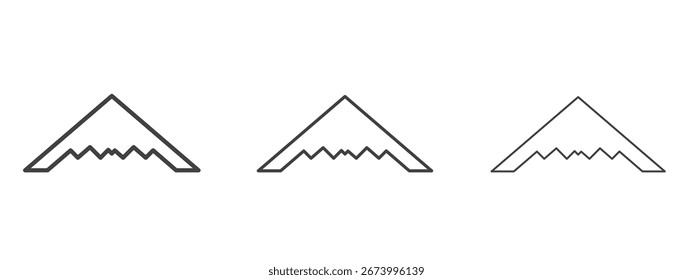 Stealth plane icon design, suitable for web, infographics, interface and apps.