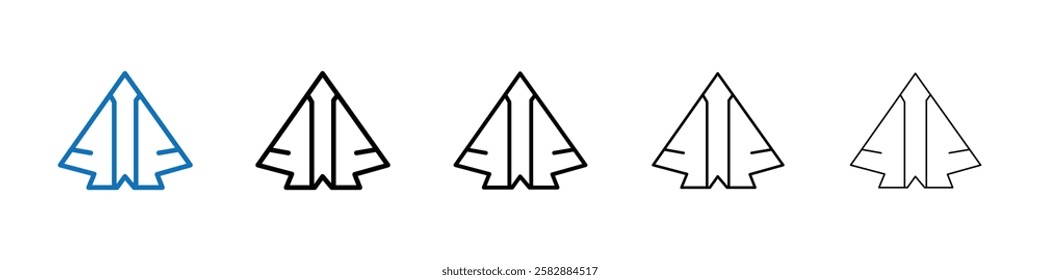 Stealth plane icon Outline vector logo for web ui