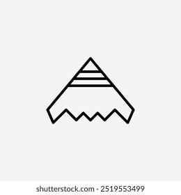 Stealth planeline vector icon. EPS 10