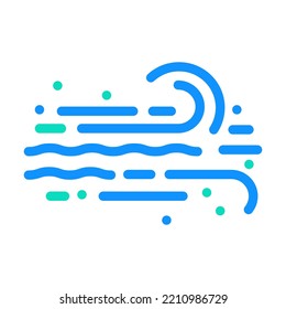 steam air color icon vector. stream air sign. isolated symbol illustration