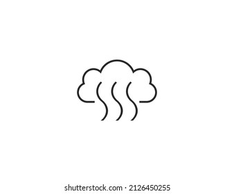 Steam, air icon. Vector illustration.