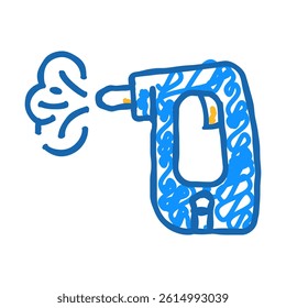 steam cleaner home accessory doodle icon sketch vector. steam cleaner home accessory sign. isolated symbol illustration
