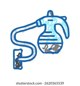 steam cleaner home accessory doodle icon sketch vector. steam cleaner home accessory sign. isolated symbol illustration