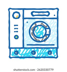 steam cleaning laundry wash doodle icon sketch vector. steam cleaning laundry wash sign. isolated symbol illustration