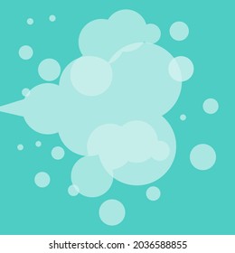 Steam clouds. White steam clouds on blue background. Cartoon style. Smoky couple. Vector illustration flat design. Isolated on white background.