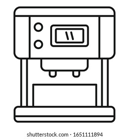 Steam coffee machine icon. Outline steam coffee machine vector icon for web design isolated on white background