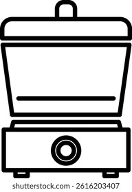 Steam Cooker Outline icon vector illustration 
