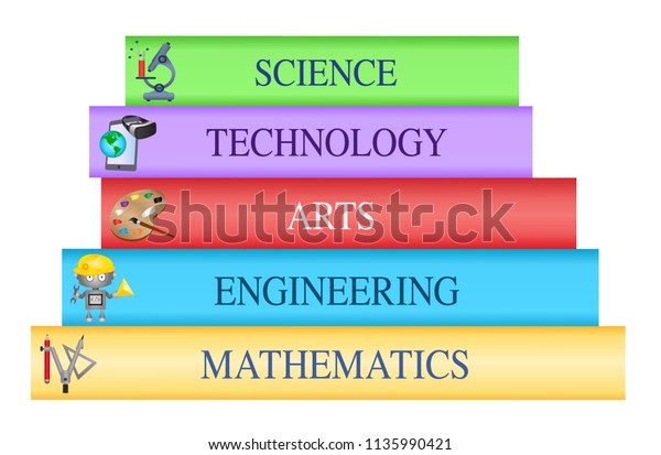 STEAM Education\
subjects- Stack of books