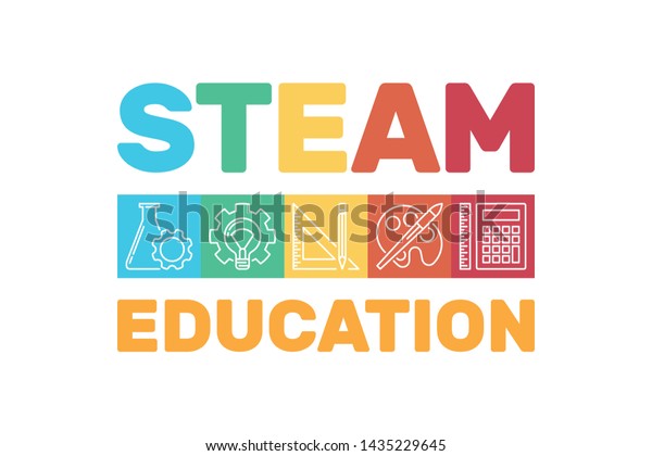 Steam Education Vector Colored Modern Banner Stock Vector (Royalty Free ...