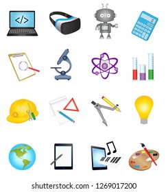 STEAM Education Web Icon Set