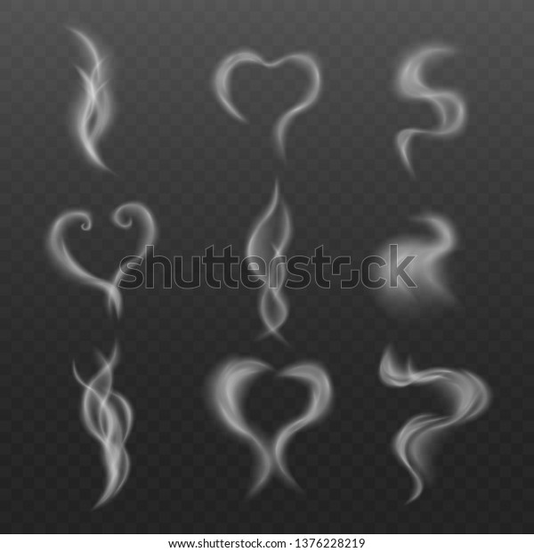 Steam Effect Hot Drink Smoke Cigarette Stock Vector (Royalty Free ...