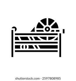 steam engine industry glyph icon vector. steam engine industry sign. isolated symbol illustration