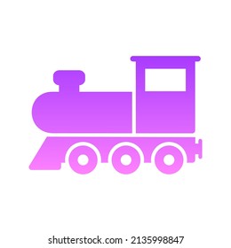 Gradiente de glifo del tren del motor de vapor