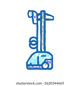 equipamento a vapor doodle ícone esboço vetor. sinal equipamento a vapor. ilustração símbolo isolado