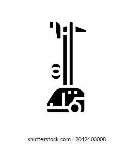 vectores de icono de glifo de equipo de vapor. señal de equipo de vapor. símbolo de contorno aislado ilustración negra