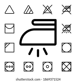 Steam flat vector icon in laundry pack
