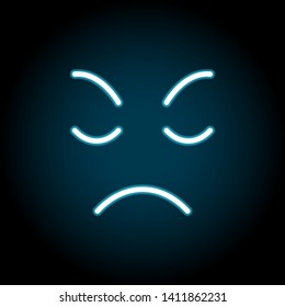 steam, from, nose, face neon icon. Simple thin line, outline vector of Emotion icons for UI and UX, website or mobile application
