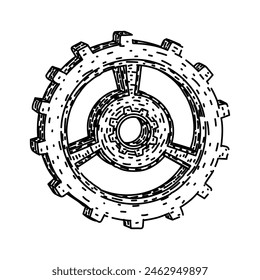 steam gears steampunk hand drawn. punk clock, metal isolated, cog machine steam gears steampunk vector sketch. isolated black illustration