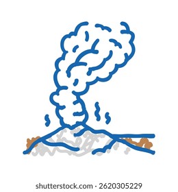 steam geothermal energy doodle icon sketch vector. steam geothermal energy sign. isolated symbol illustration