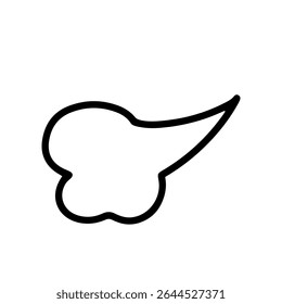 Steam and hand-drawn illustration icons. Leaking air, steam, wind. Vector illustration of a cloud-like balloon.