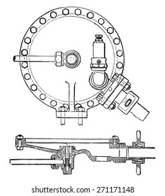 Steam heating (East Prussian), vintage engraved illustration. Industrial encyclopedia E.-O. Lami - 1875.