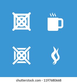Steam icon. collection of 4 steam filled icons such as smoke, coffee. editable steam icons for web and mobile.
