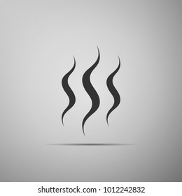 Steam icon isolated on grey background. Flat design. Vector Illustration