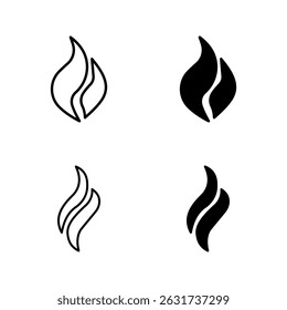 steam icon set color editable on white background