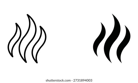 Steam icon set on white background