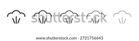 Steam icon. Simple outline style. Graphic elements.